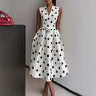 Women's Temperament Waist Controlled Dress White