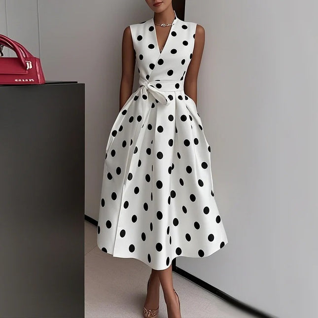 Women's Temperament Waist Controlled Dress White