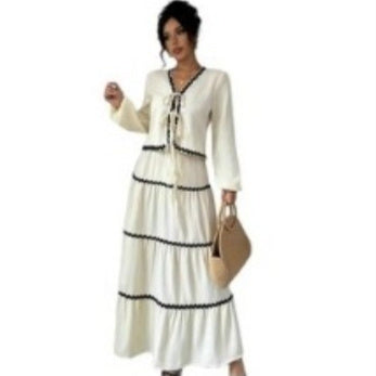 Women Lace Layered Pleated Skirt Suit
