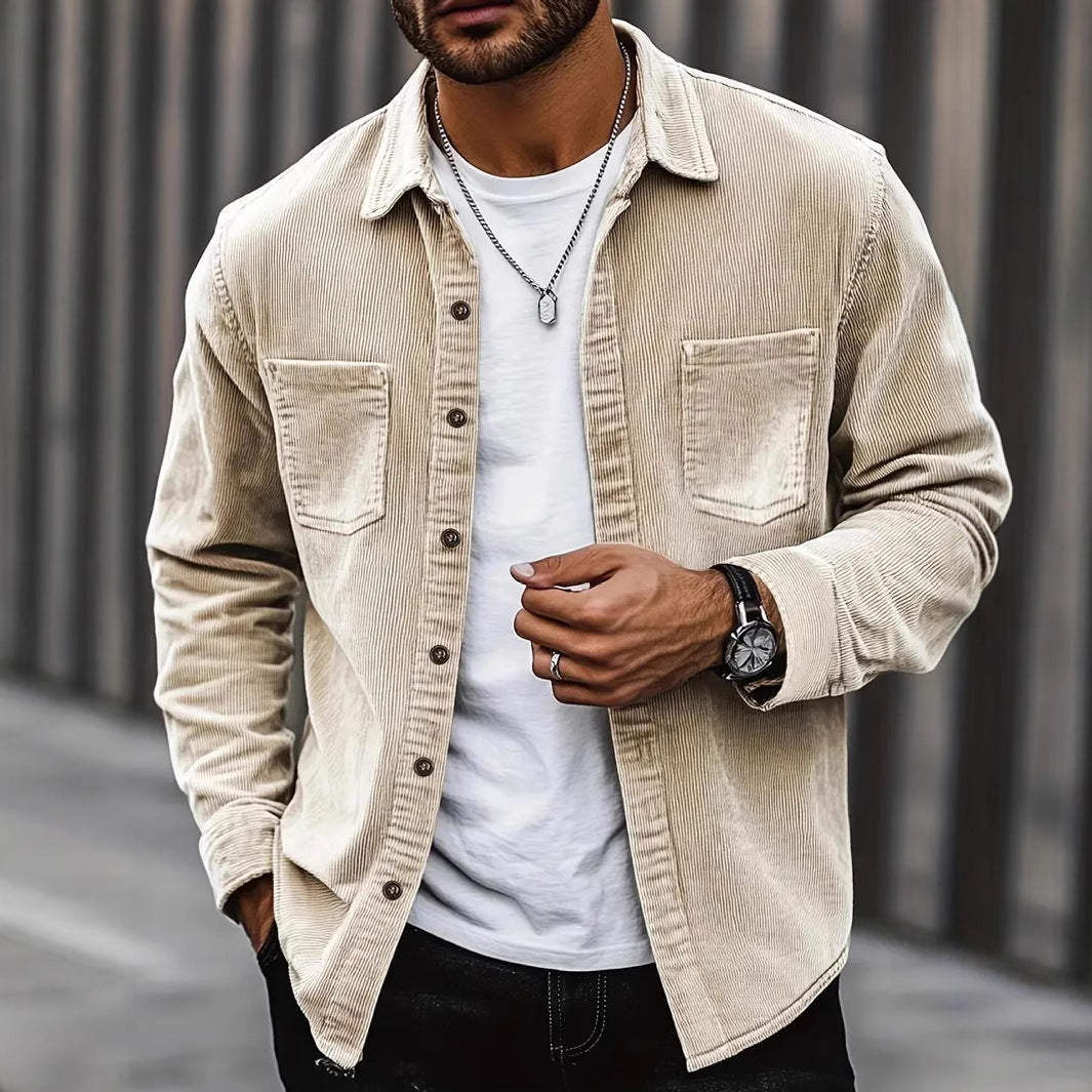 Corduroy Casual All-matching Shirt Coat