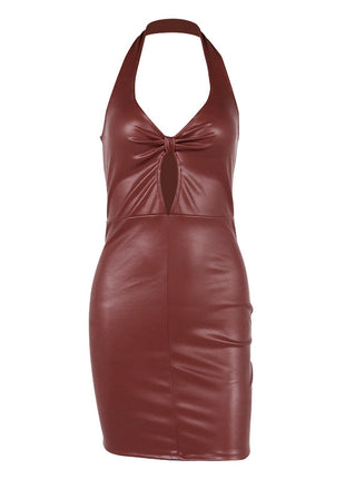 SS PU Leather Dress