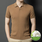 Men's Lapel Casual Top Khaki