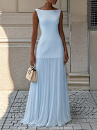 Knitted Vest Sexy Slim Knit Dress Light blue