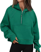 SS Women’s Zipper Hoodies Dark Green