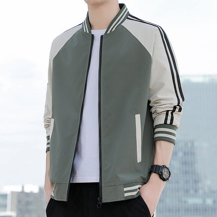 Men's Baseball Jacket Dark Green