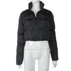 Women's Short Coat Winter Warm Jacket Black