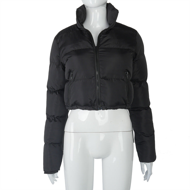 Women's Short Coat Winter Warm Jacket Black