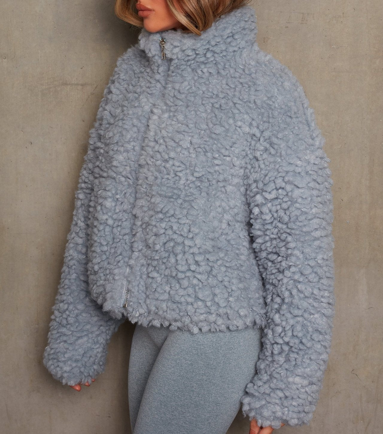 Women’s Short Jacket Lamb Wool Coat