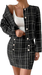 SS Button Jacket | Set Black Suit