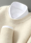 Beige Round Neck / M