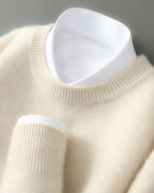 SS Men's Sweater Beige Round Neck