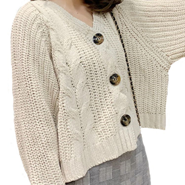 Autumn And Winter Button Sweaters