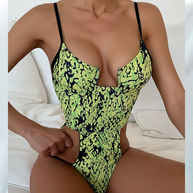 SS Snakeskin Print One Piece Swimsuit
