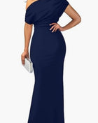 SS Formal Party Dress Navy Blue