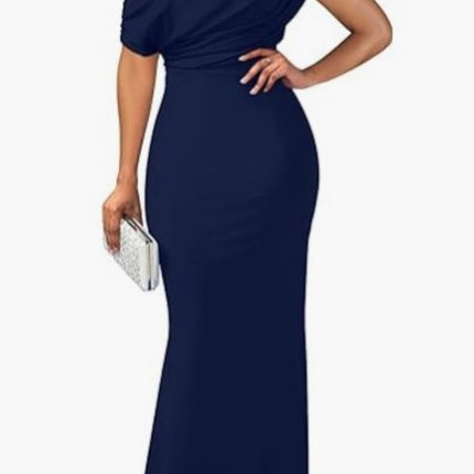Tight Long Formal Party Dress Navy Blue