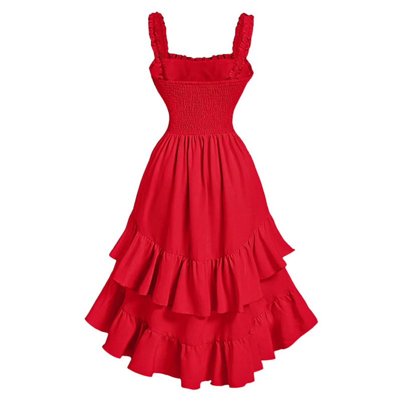 Slim Fit Sexy All-matching Suspenders Dress Women