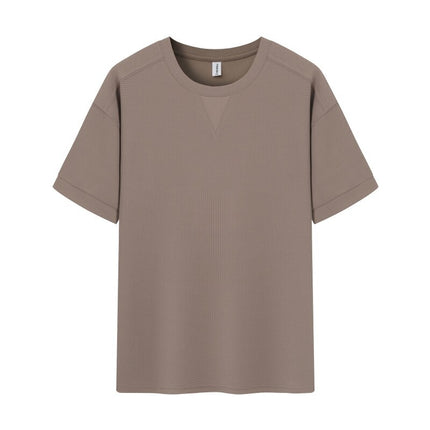 Waffle Heavy T-shirt For Men Brown