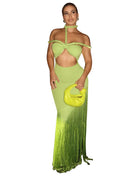 SS Tassel Dress Green