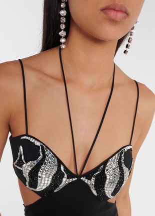 SS Black & Rhimestone Evening Dress