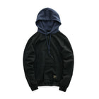 Men's Retro Contrast Color Hoodie Black