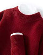 SS Men's Sweater Wine red Half Turleneck