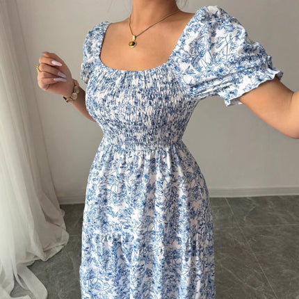 Elegant Idle Style Printed Dress
