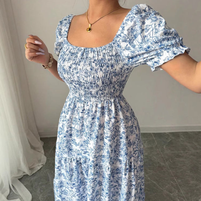 Elegant Idle Style Printed Dress