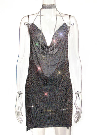 SS Brace Dress Black AB