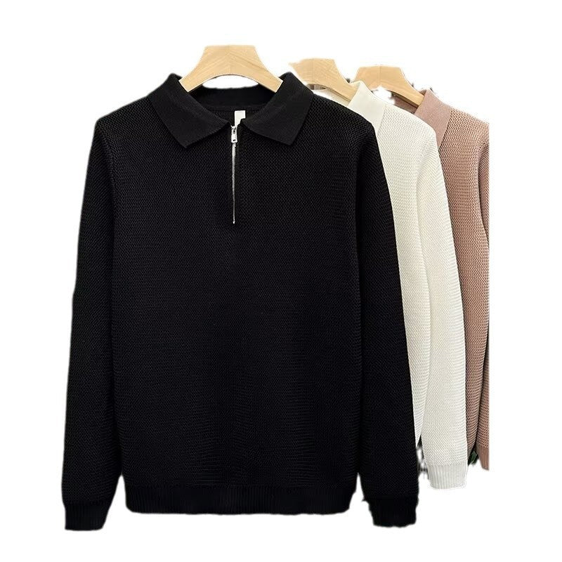 Men's Autumn And Winter High-grade Half Zipper Sweater