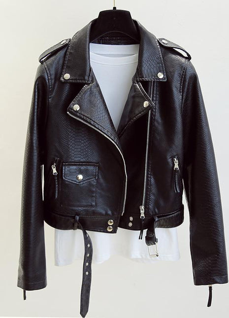 SS Short Leather Jacket Black