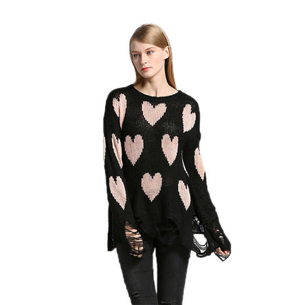 Women's Loose Hole Knitwear Pullover