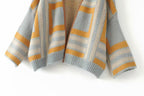 Women's Idle Style PU Leather Hemming Sweater