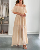 SS Elegant Dress Apricot