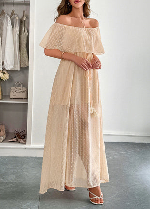 SS Elegant Dress Apricot