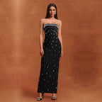 Women's Tube Drilling Backless Dress
