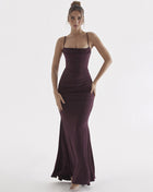 SS Sling Dress Wine red