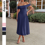 Elegant Tube Top Off-shoulder Dress