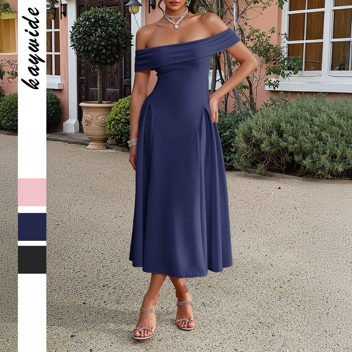 Elegant Tube Top Off-shoulder Dress