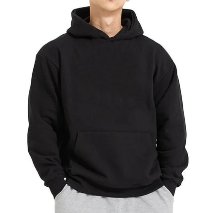 Men's Drop-shoulder Sleeve Hoodie Black