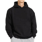 Men's Drop-shoulder Sleeve Hoodie Black