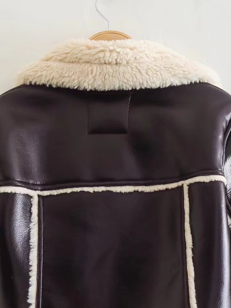 Women's Short Lapel Long Sleeve Personality Jacket