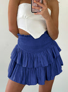Women's Irregular Half Skirt dark blue