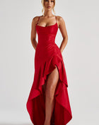 SS Ruffles Dress Red