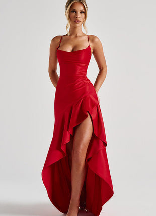 SS Ruffles Dress Red