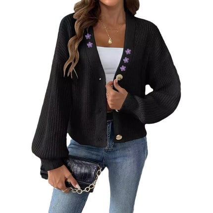 Embroidered Stickers Cardigan