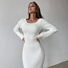 Elegant Slim Fit Hollow Backless Two-way Wear Dress White