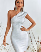 SS Bronzing Evening Dress Silver