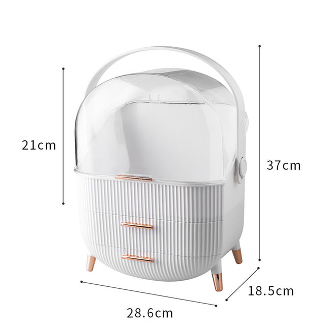 Makeup Organizer Skincare Organizer With 2 Drawers And Transparent