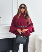 SS New Cloak Top Wine red