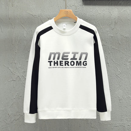 Men's Loose-fitting Casual Pullover White